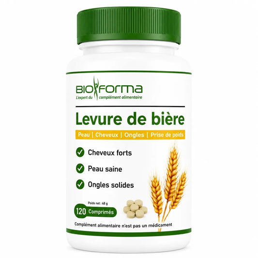 Bioforma levure de bière 120 comprimés pour cheveux, peau et ongles